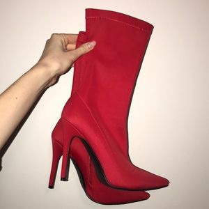 Public Desire Heeled Sock Booties